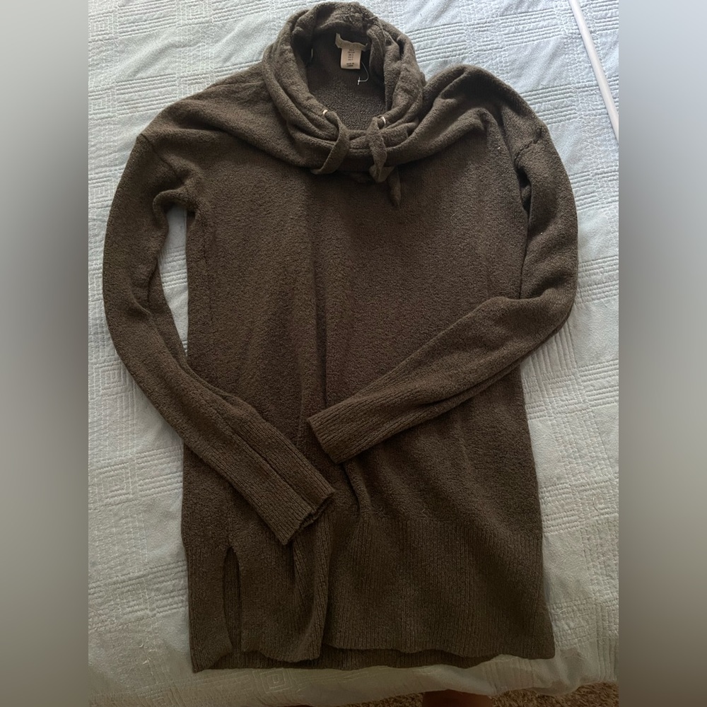 Army Green Tunic Cowl Neck